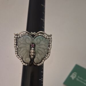 Elegant Silver Butterfly Ring